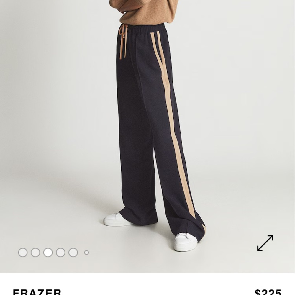 Reiss FRAZER
WIDE LEG SIDE STRIPE TROUSERS IN NAVY